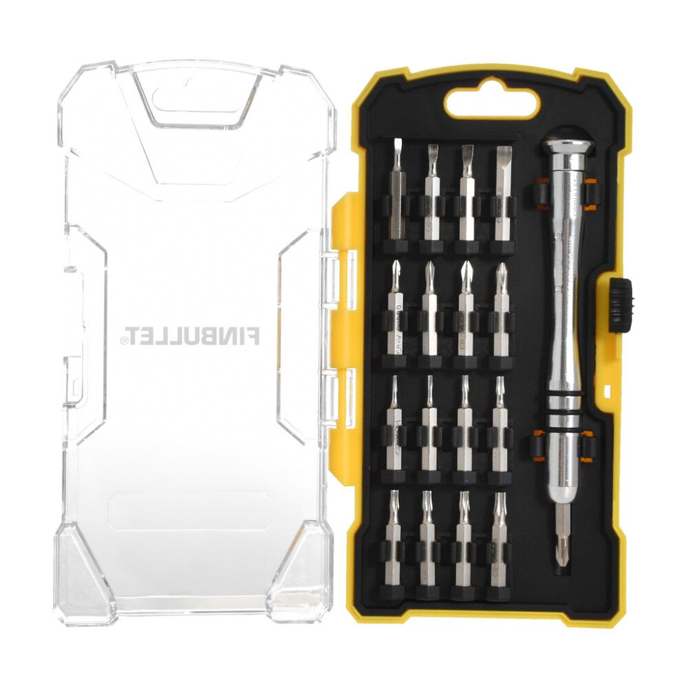 Kellassepa kruvikeerajate komplekt Finbullet 18-osaline