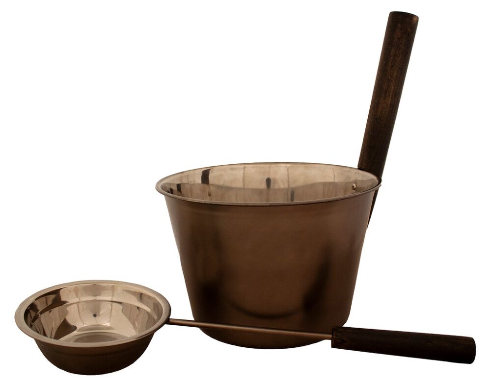 Saunakibu ja kulp Emendo tumehall 4 l