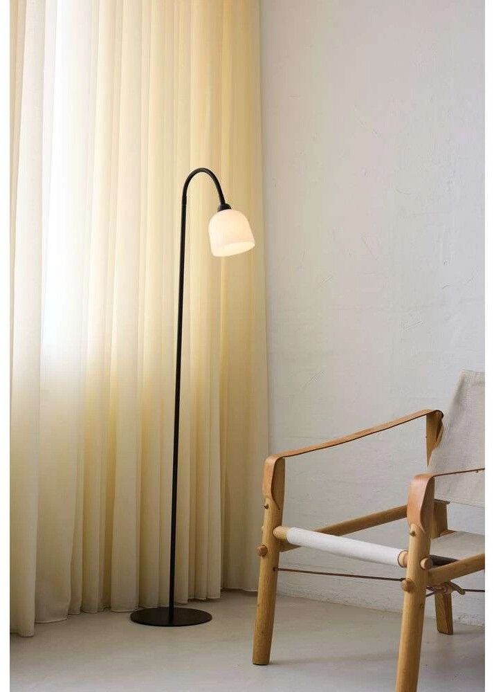 Põrandavalgusti  Halo Design Glow 1, must/opaal