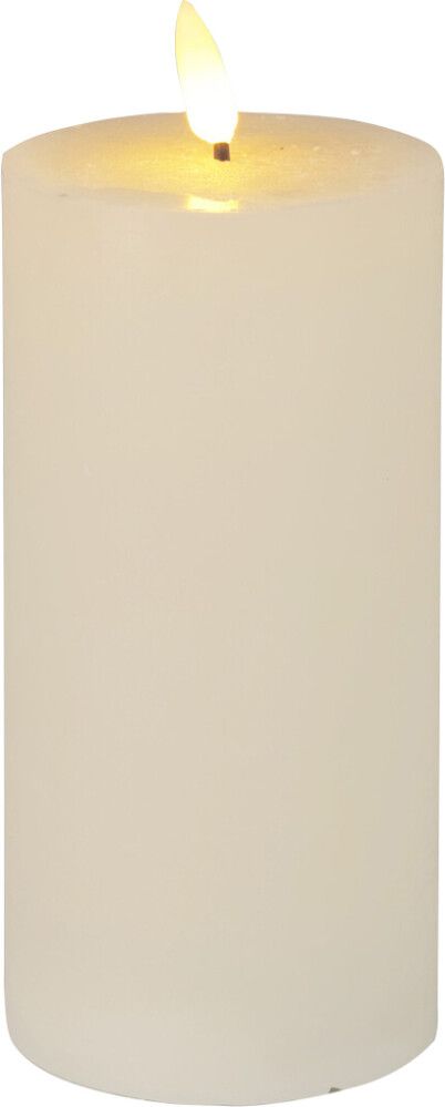 LED-küünal 7,5 x 15 cm, beež