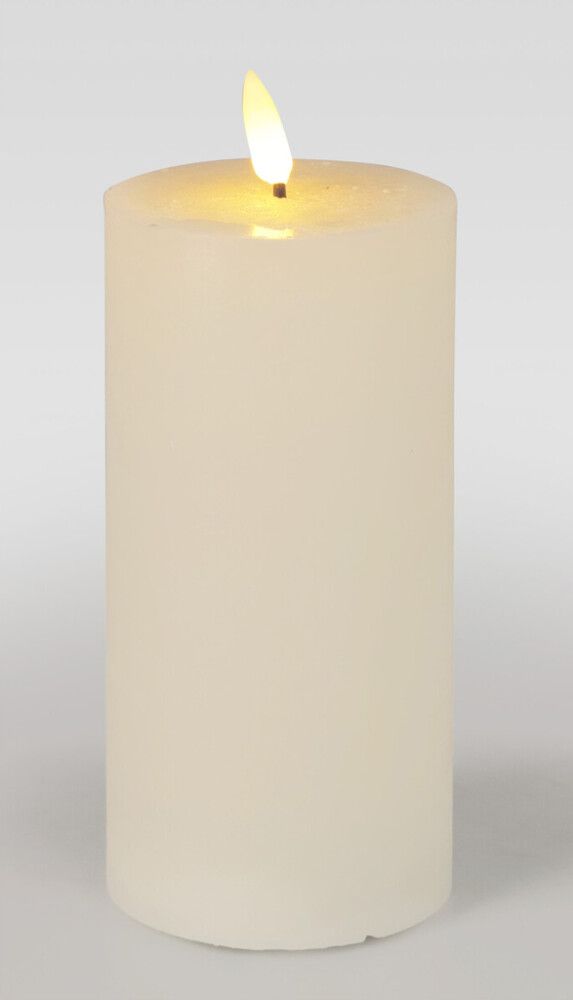 LED-küünal 7,5 x 15 cm, beež