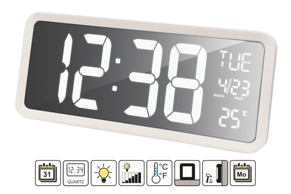 Digitaalne äratuskell Technoline WS 8130 36,8 x 15,8 cm, valge