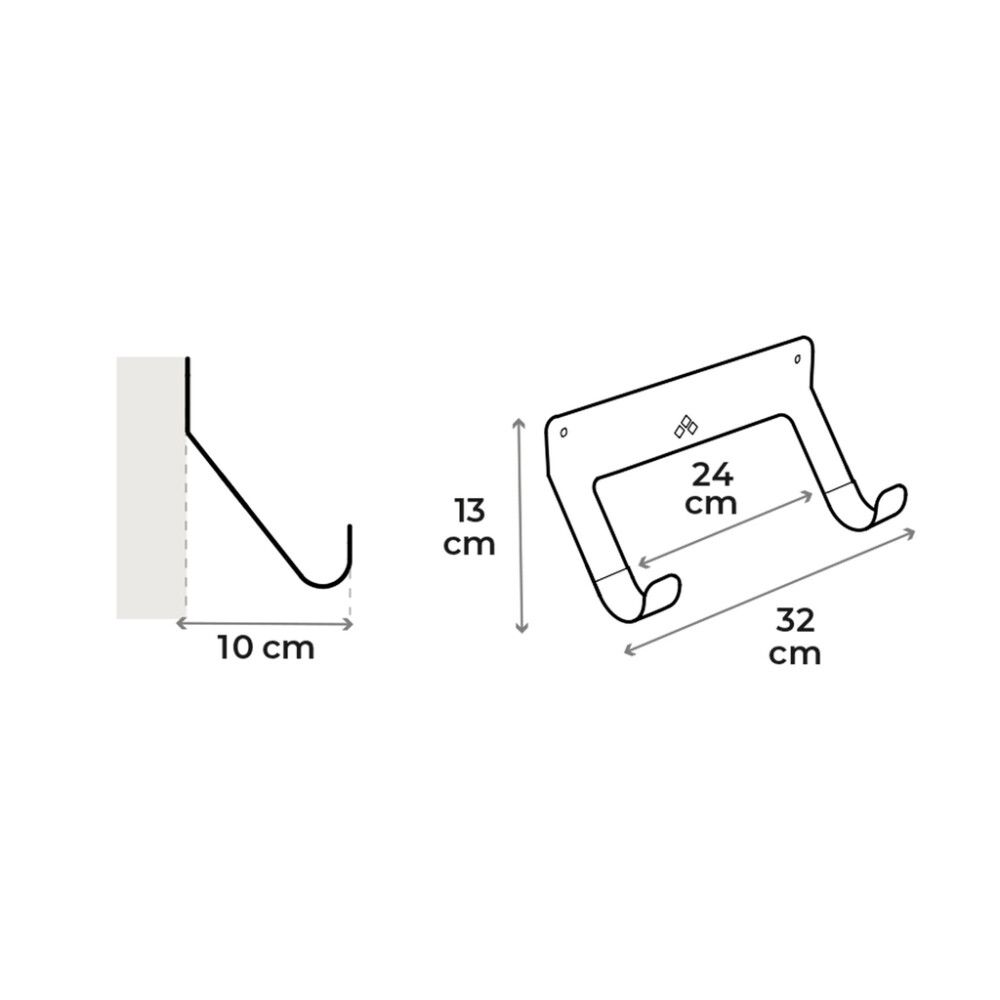 Elektrilise tõukeratta seinakinnitus REI 32 x 10 x 13 cm