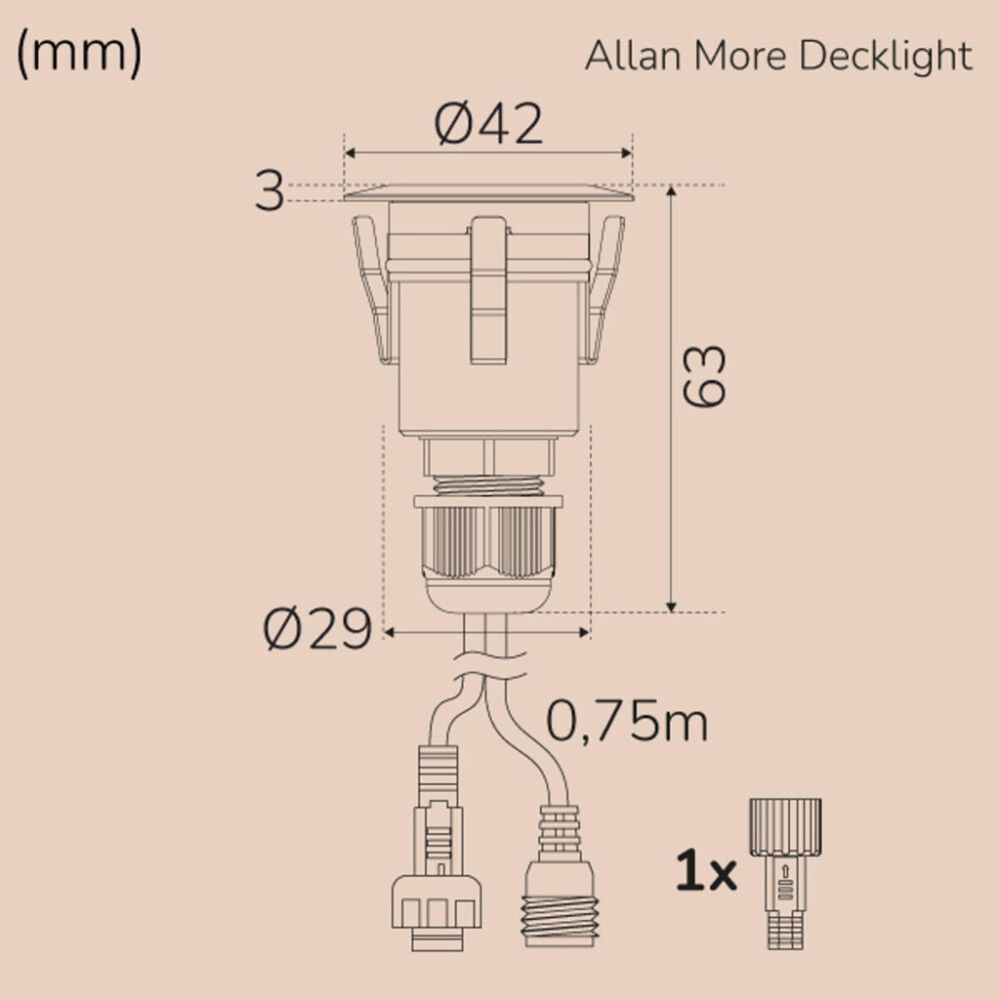 Süvistatav terrassivalgusti Llitt Allan More