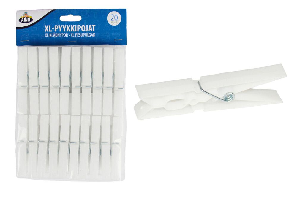 XL-pesupulgad Aino 20 tk, valge