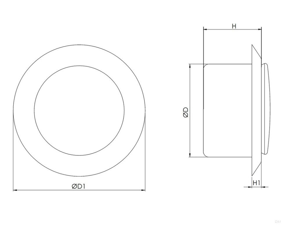 Difuusor DM100 100 mm