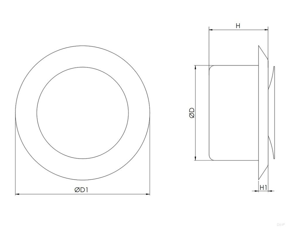 Difuusor DMP100 100 mm