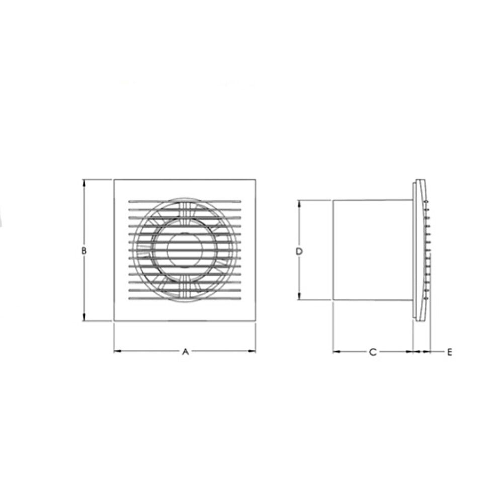 Elektriventilaator E-Extra EE125HT