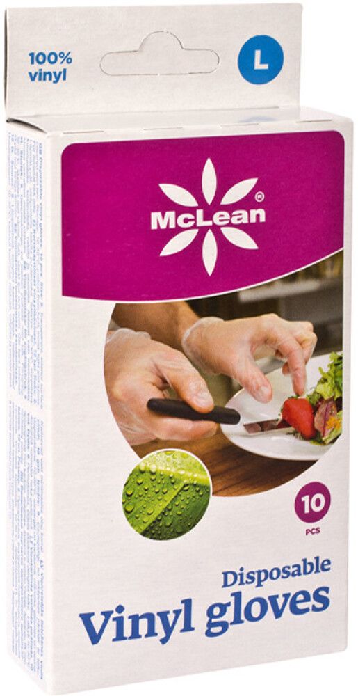 Vinüülkindad ühekordsed McLean L 10 tk
