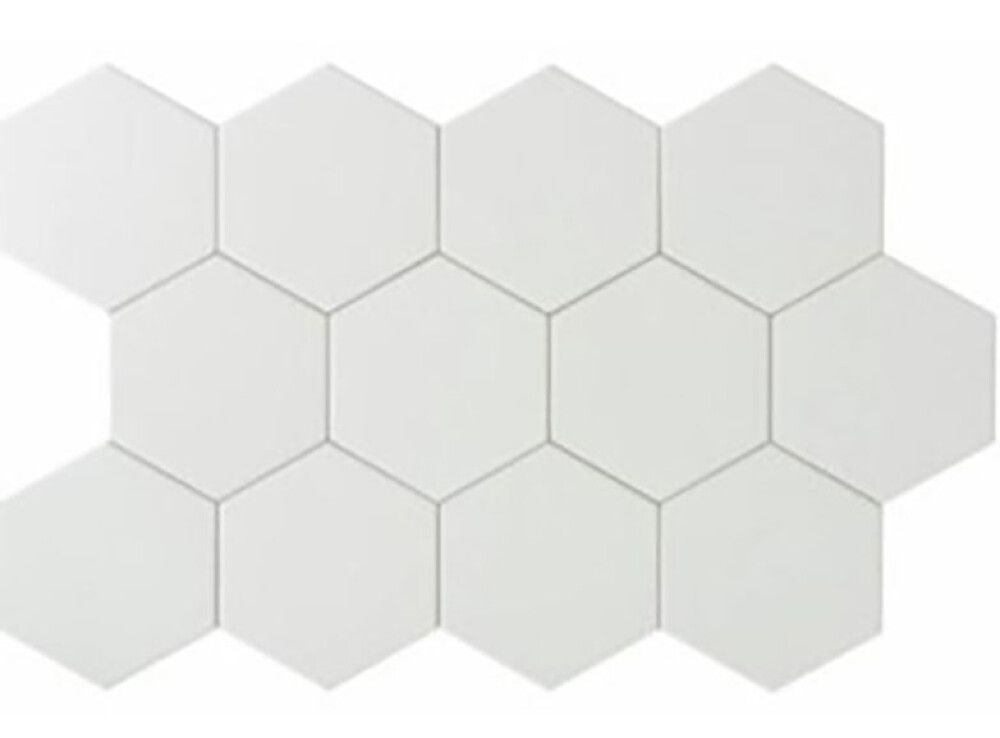 Põrandaplaat Essence Hexagon 14 x 16 cm valge