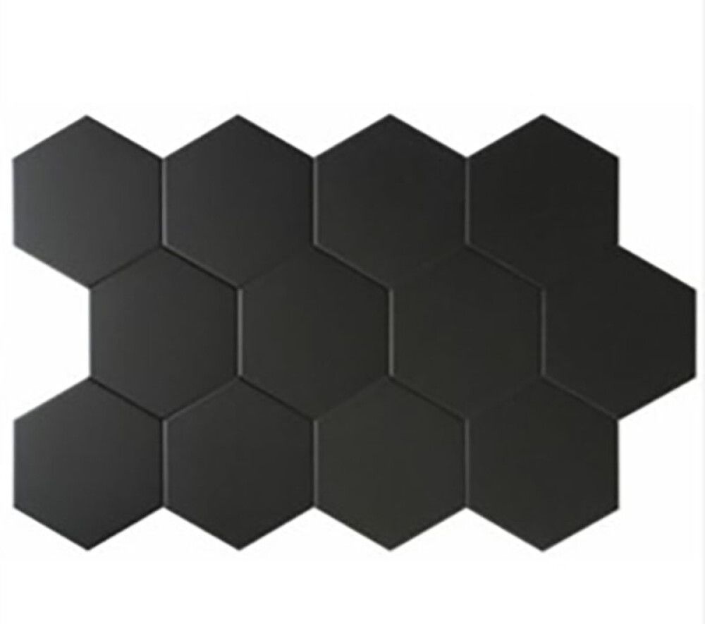 Põrandaplaat Essence Hexagon 14 x 16 cm must