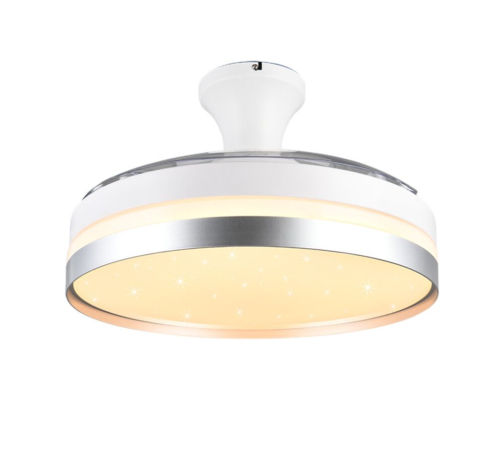 LED-plafoon ventilaatoriga Reality Leuchten Lindberg Ø 100 cm