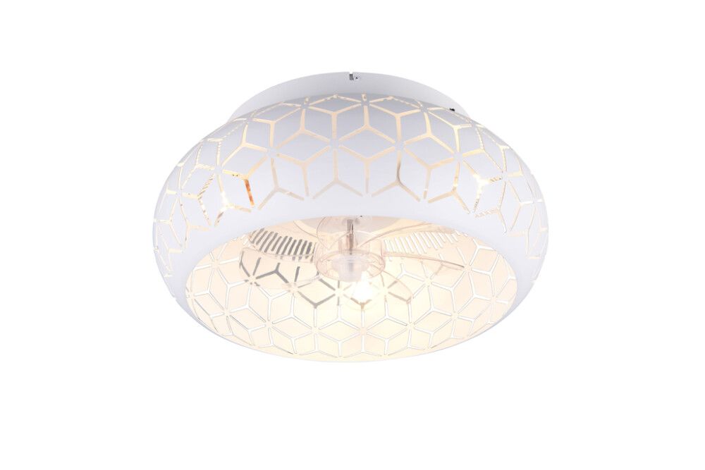 Ventilaator-valgusti Trio Bidar valge