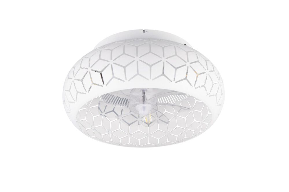 Ventilaator-valgusti Trio Bidar valge