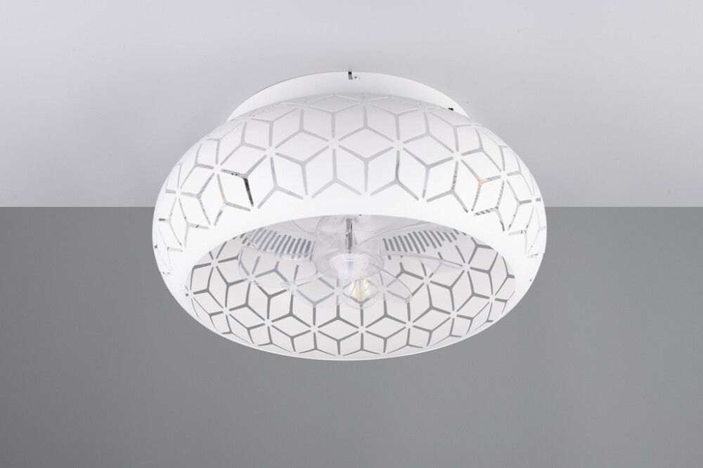 Ventilaator-valgusti Trio Bidar valge