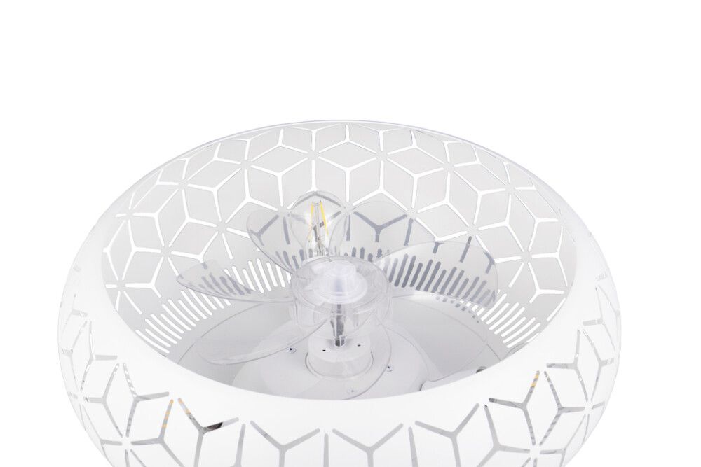 Ventilaator-valgusti Trio Bidar valge