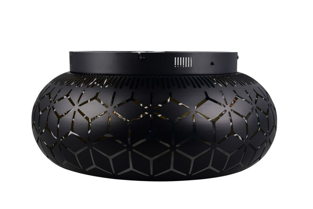 Ventilaator-valgusti Trio Bidar must