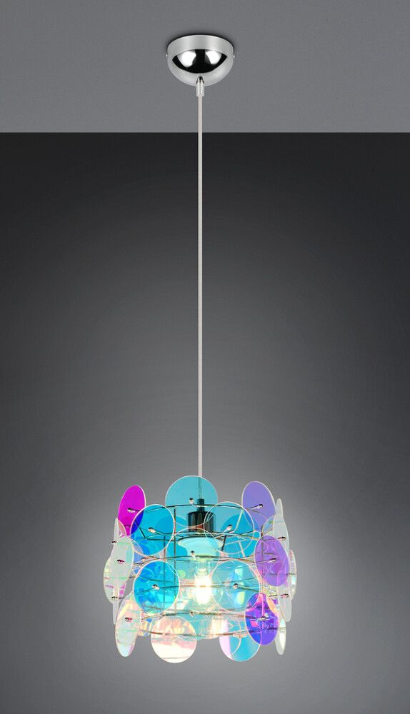 Rippvalgusti Trio Iride i Ø 25 cm kroom