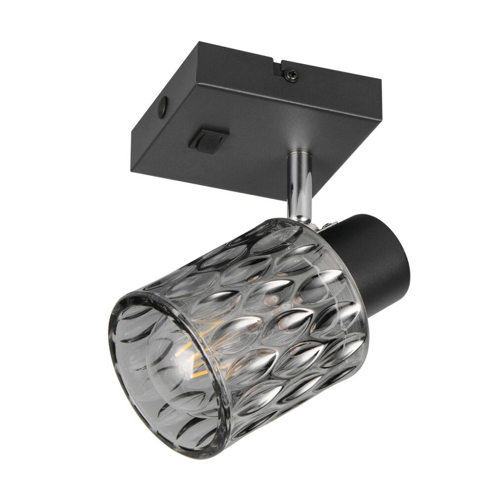 Kohtvalgusti Trio Jack mattmust/suitsuklaas 1-osaline