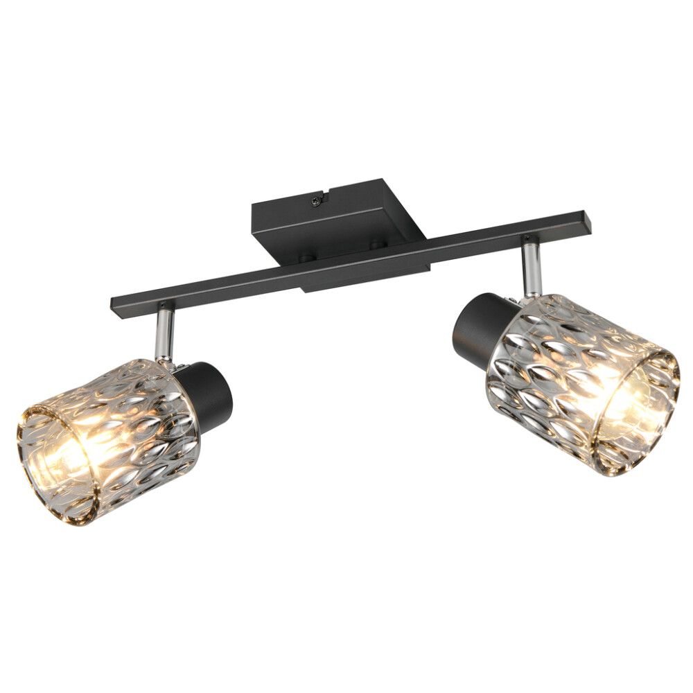 Kohtvalgusti Trio Jack mattmust/suitsuklaas 2-osaline