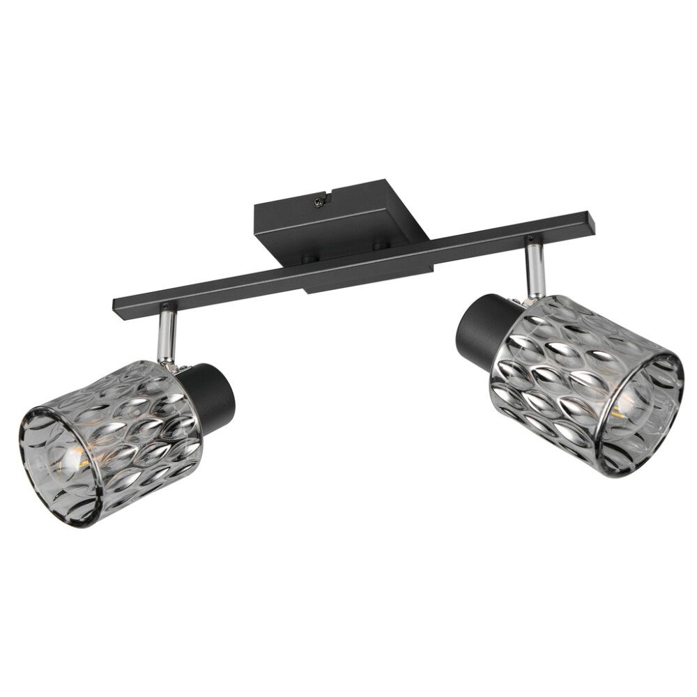 Kohtvalgusti Trio Jack mattmust/suitsuklaas 2-osaline