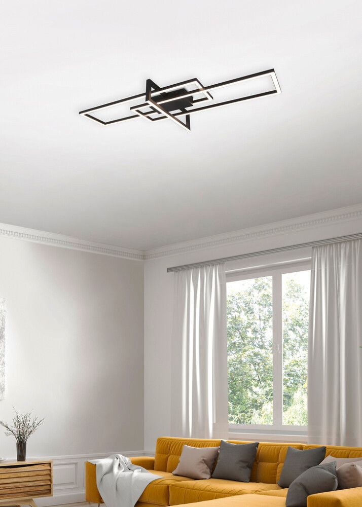 LED-laevalgusti Trio Salinas mattmust 100 x 40 x 11,5 cm