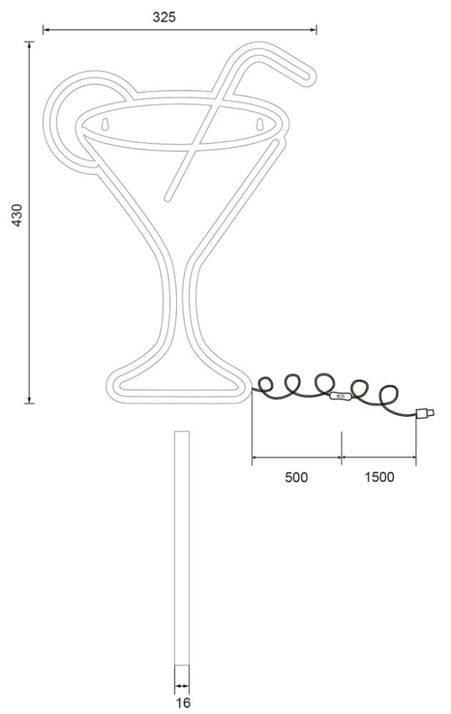 Neon-silt Trio  Cheers 32,5 x 43 cm