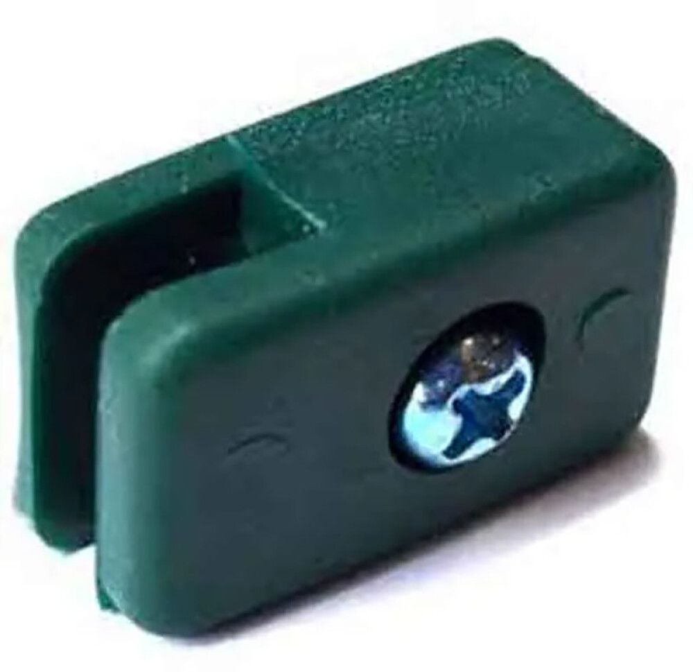 Ümarposti klamber + kruvi roheline plast