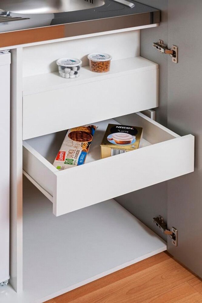 Miniköök Respekta SKWSCS 1,04 m valge/must