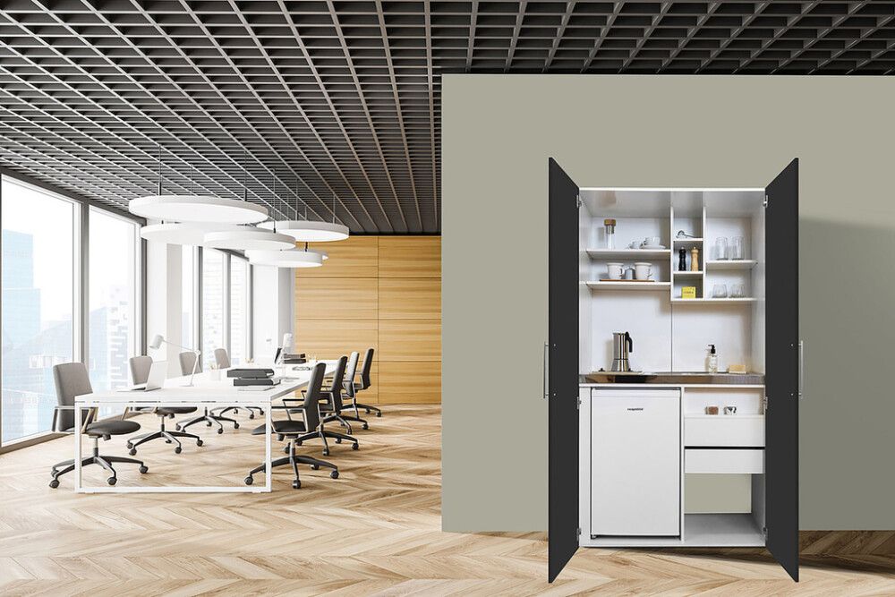 Miniköök Respekta SKWSCS 1,04 m valge/must