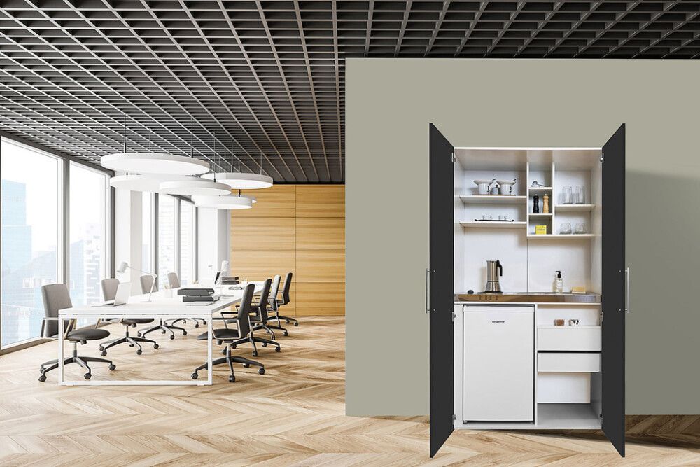 Miniköök Respekta SKWSS 1,04 m valge/must