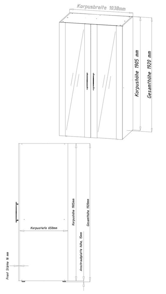 Miniköök Respekta SKWGS 1,04 m hall
