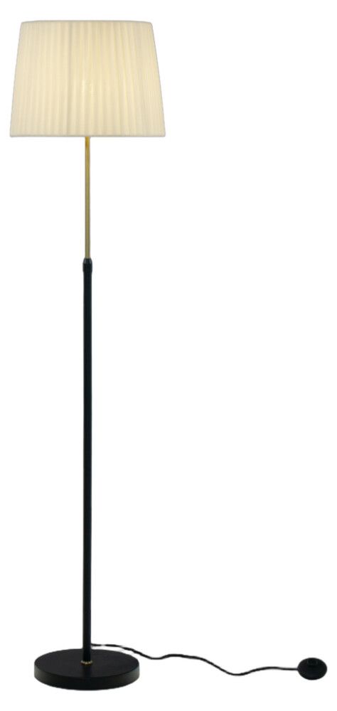 Põrandavalgusti Aneta Ezai must/matt messing Ø 36,5 x 155 cm