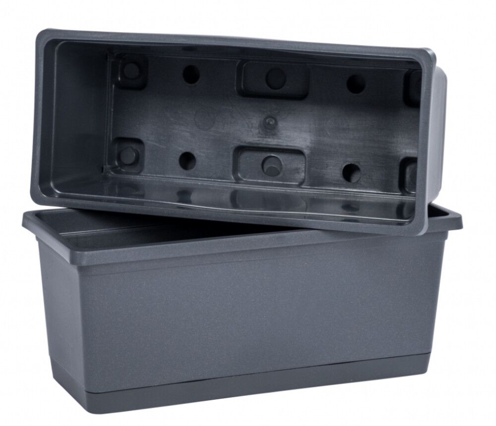 Taimekast Rimini 25 x 11 x 10 cm 1,75 l, tumehall