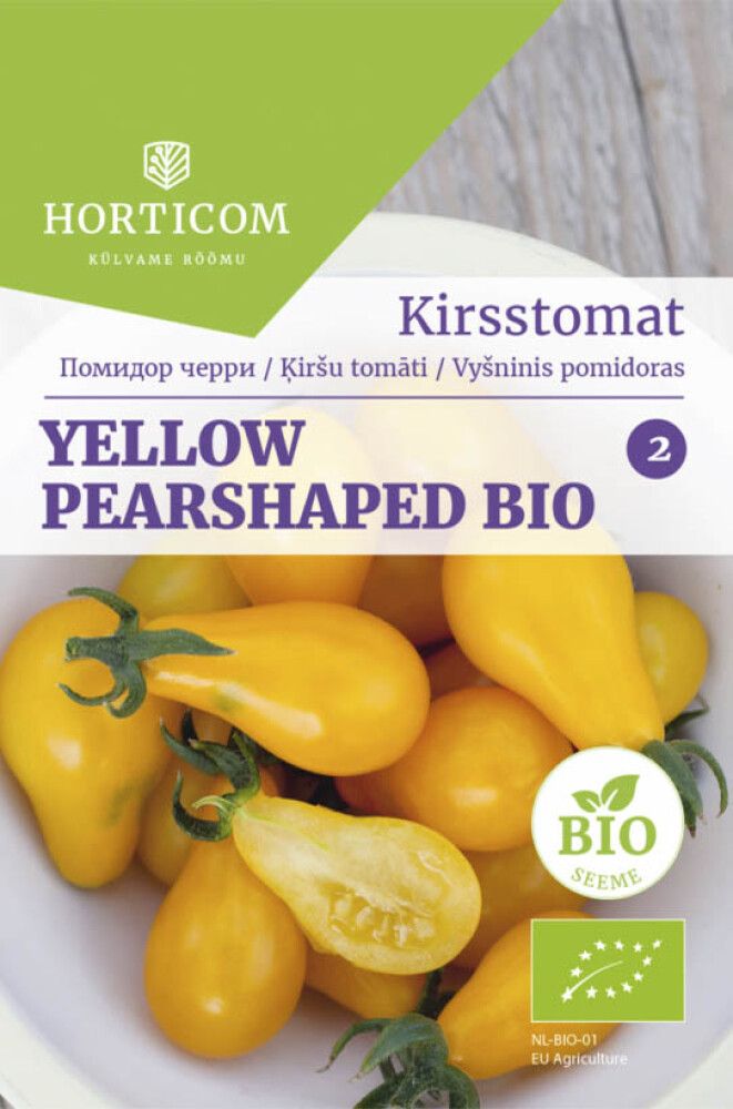 Kirsstomat Yellow Pearshaped BIO 30 seemet 2