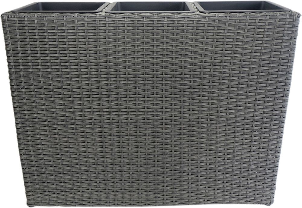 Õuepott polürotang 60 x 28 x 78 cm, must