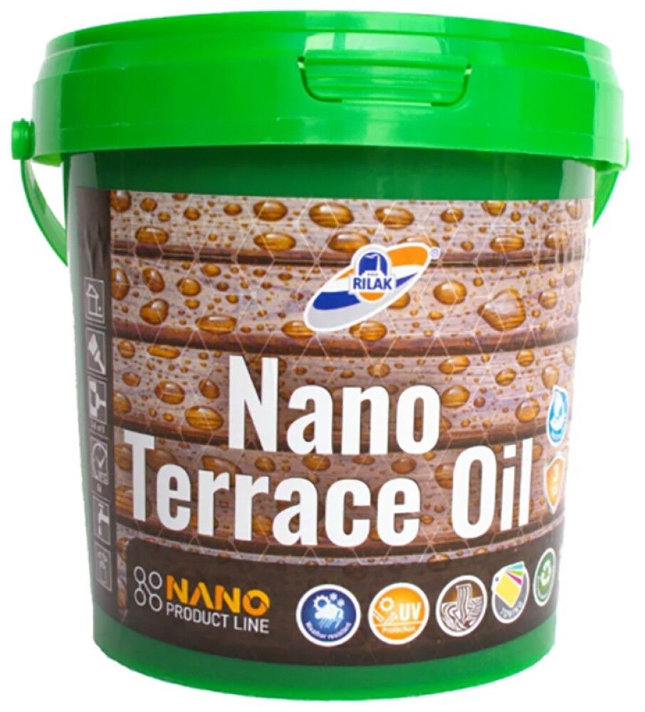 Terrassiõli veepõhine Nano Terrace 1 l, pruun