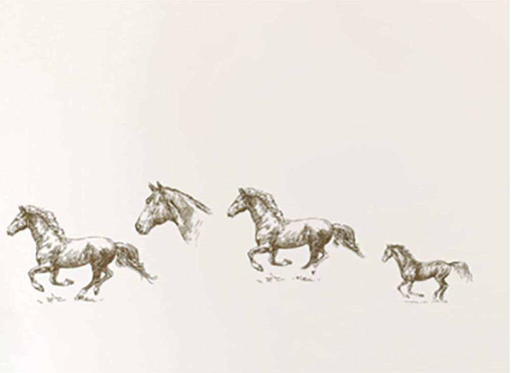 Posterkleebis Galopping 24 x 68 cm
