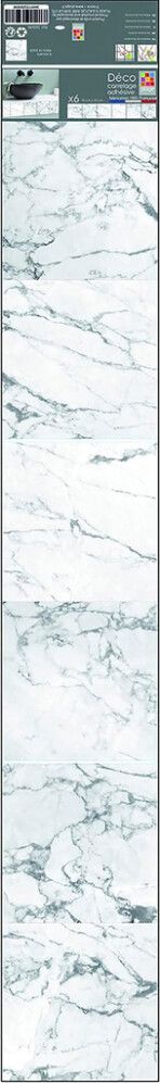 Sisustuskleebis Plage Marmor 6 tk, valge