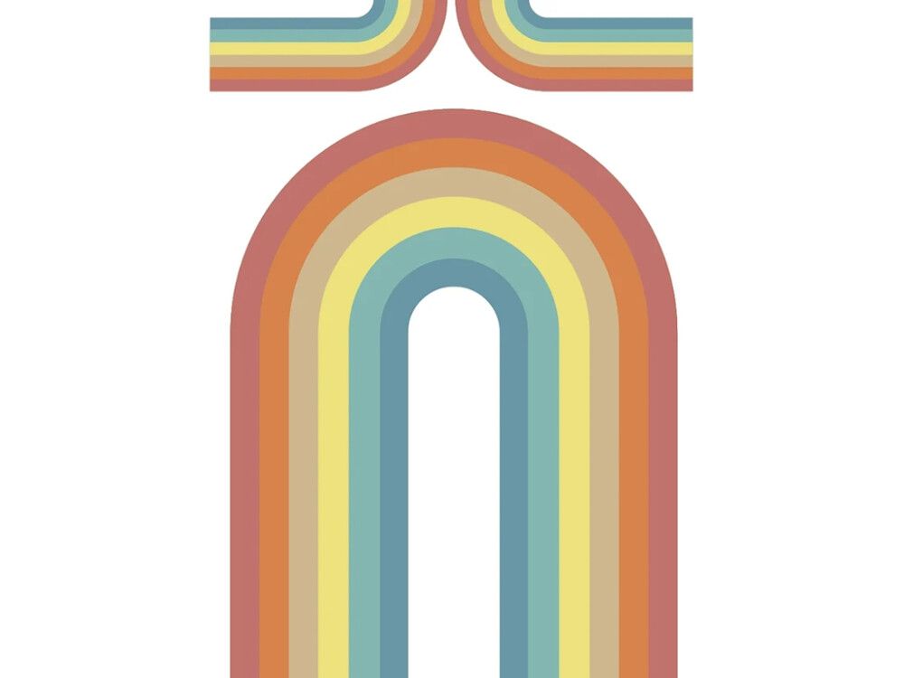 Sisustuskleebis Rainbow 48 x 68 cm