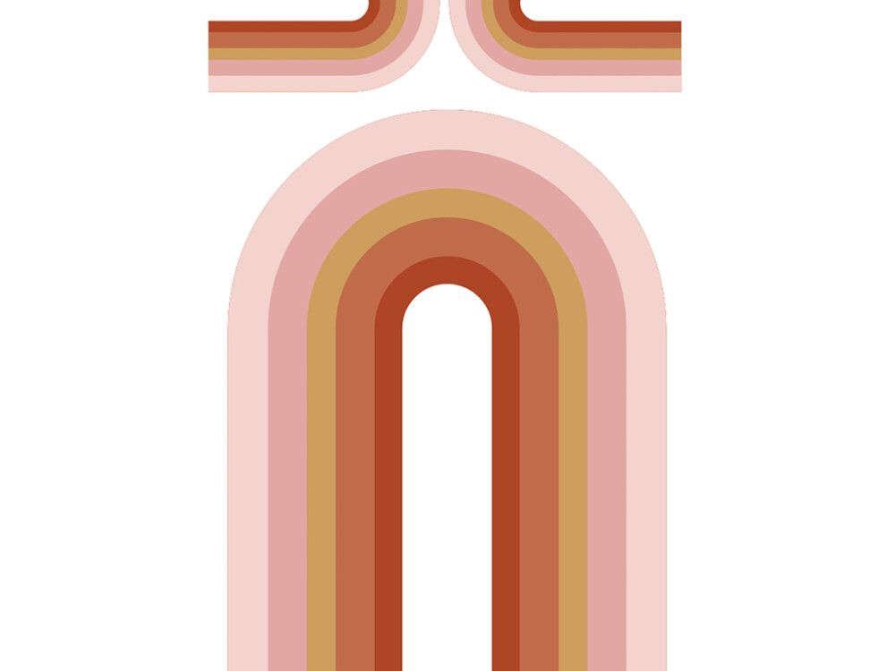 Sisustuskleebis Past Rainbow 48 x 68 cm