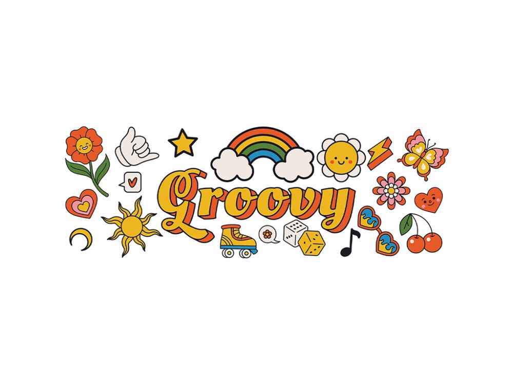 Sisustuskleebis Groovy 24 x 68 cm