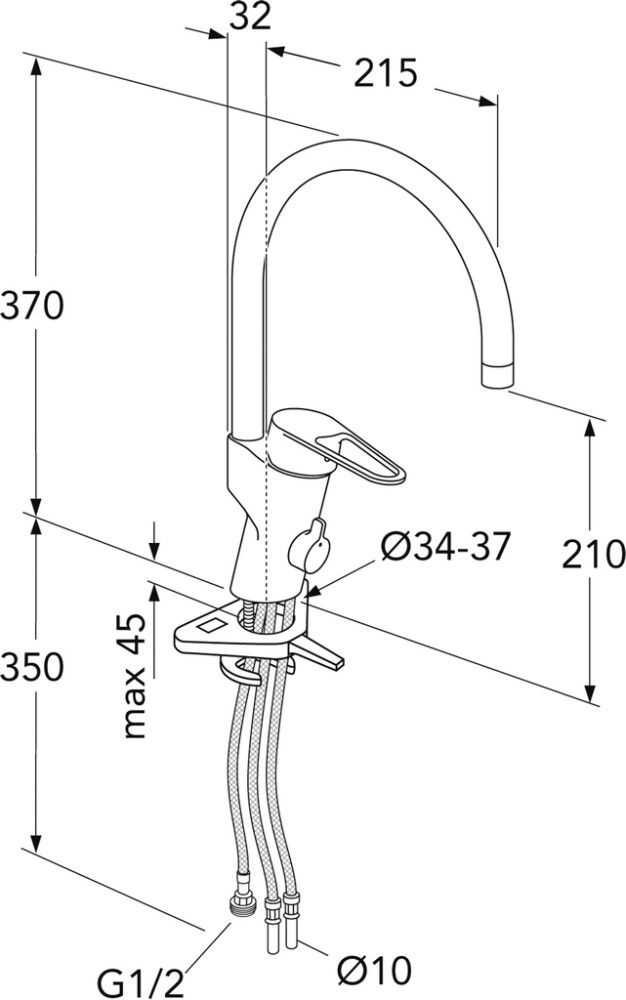Köögisegisti Gustavsberg New Nautic nõudepesumasina ventiiliga