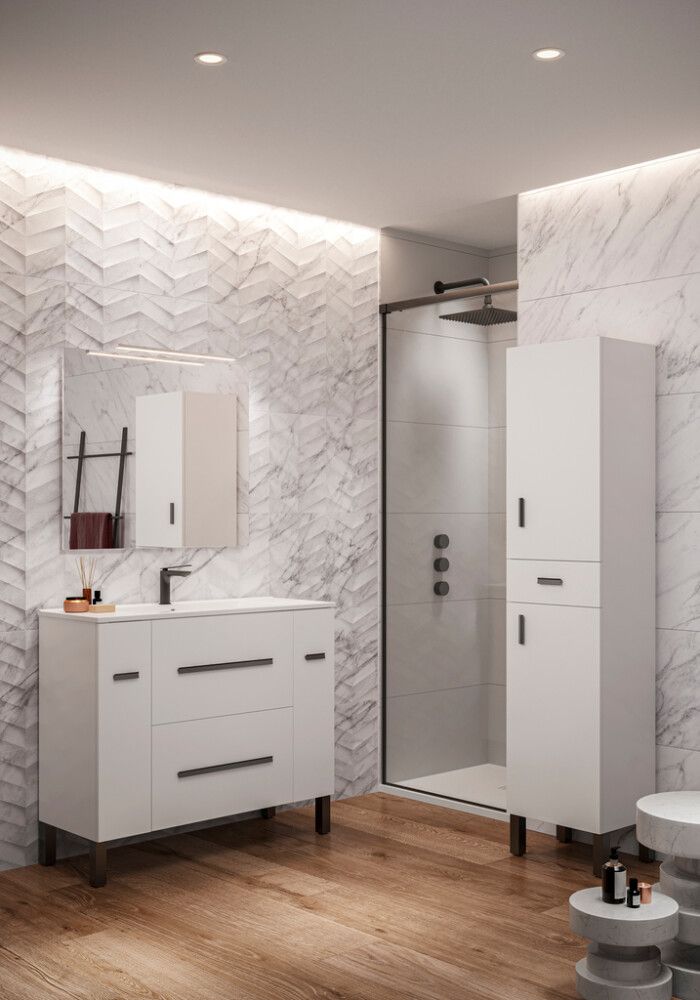 Kõrge kapp Ordonez Star 187 cm matt valge