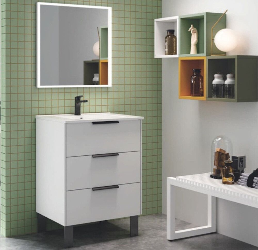 Valamukapp valamuga Ordonez Alboran 60 cm matt valge