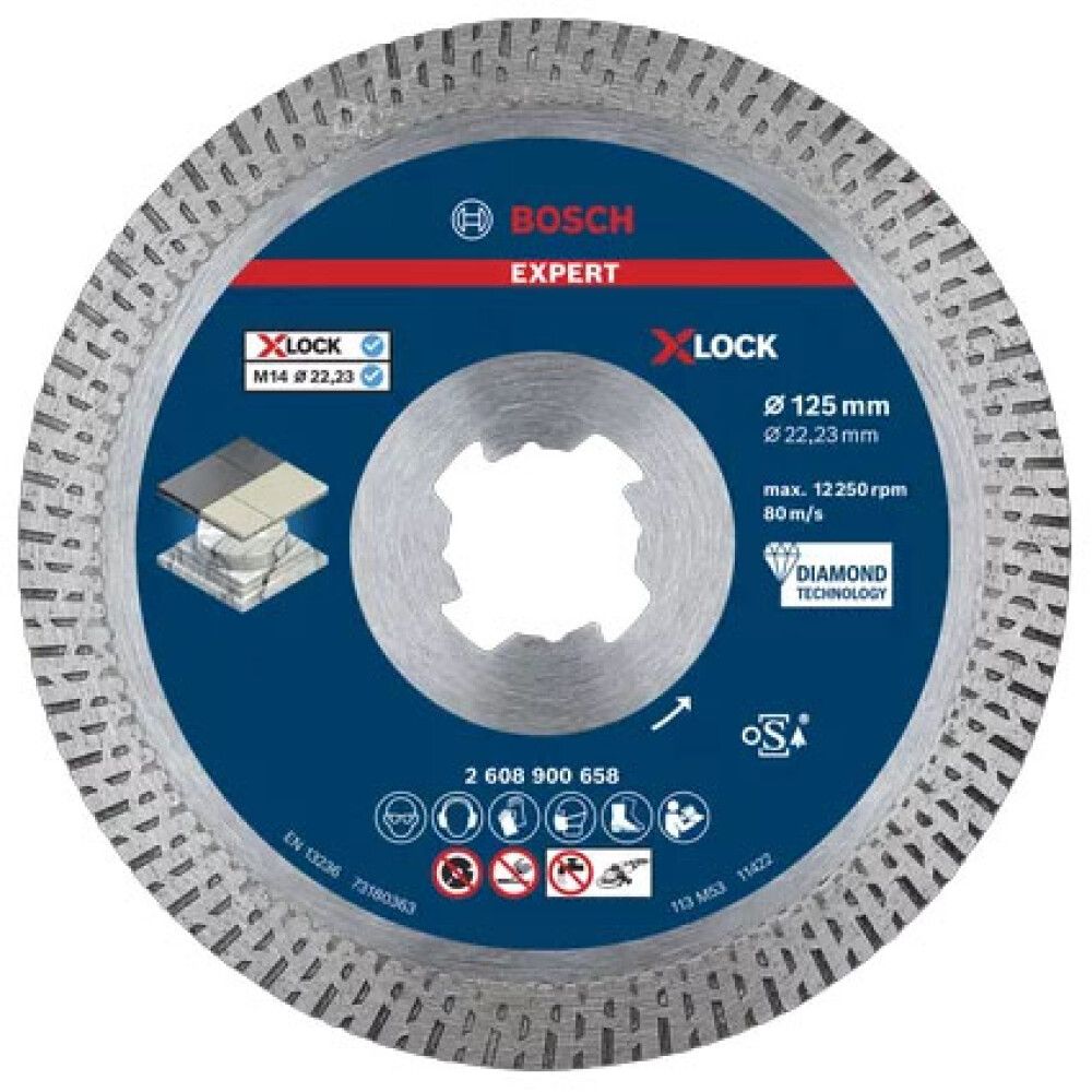 Teemantlõikeketas Bosch EXPERT HardCeramic 125 mm X-Lock