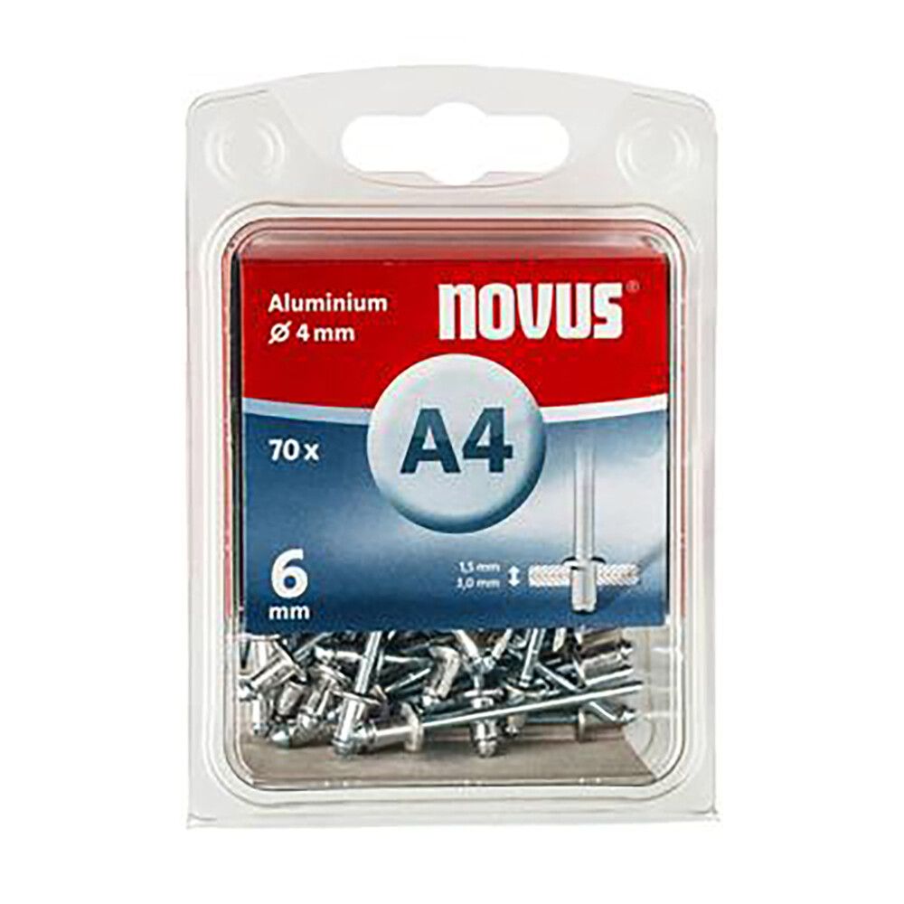 Alumiinium needid Novus A4 x 6 mm 70 tk