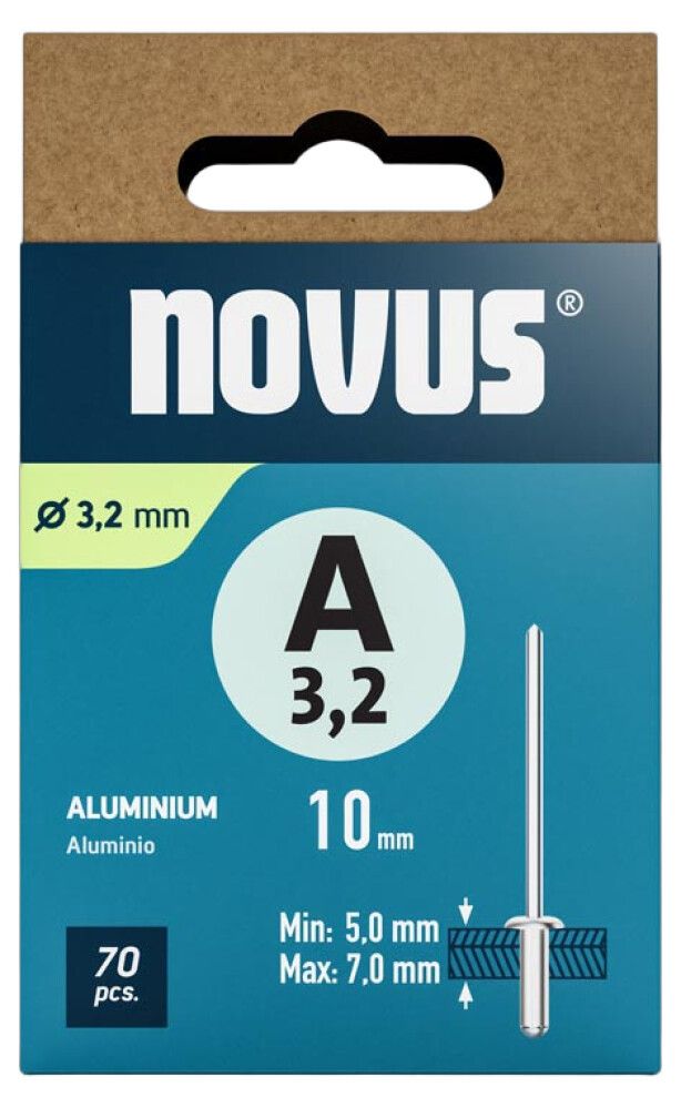 Needid Novus alumiinium A 3.2 x 10 mm 70 tk
