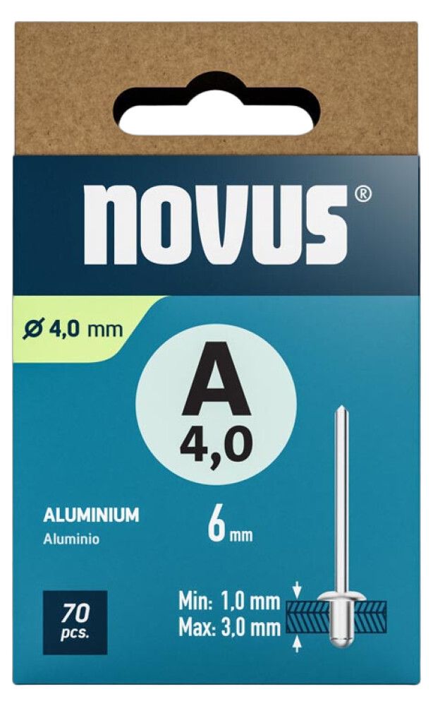 Needid Novus alumiinium A 4 x 10 mm 30 tk