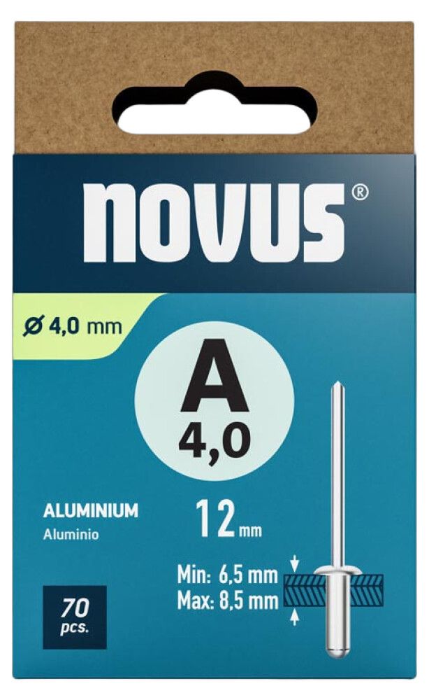 Needid Novus alumiinium A 4 x 12 mm 70 tk